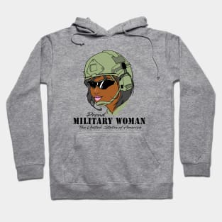 Proud Military Woman V2  (light tees) Hoodie